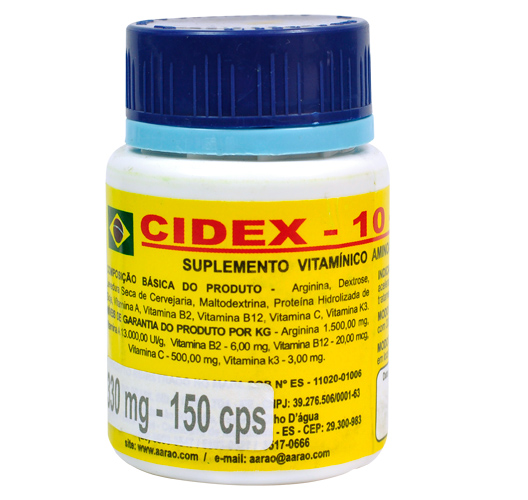 Cidex 10 - 140 mg - 150 Cápsulas AARÃO