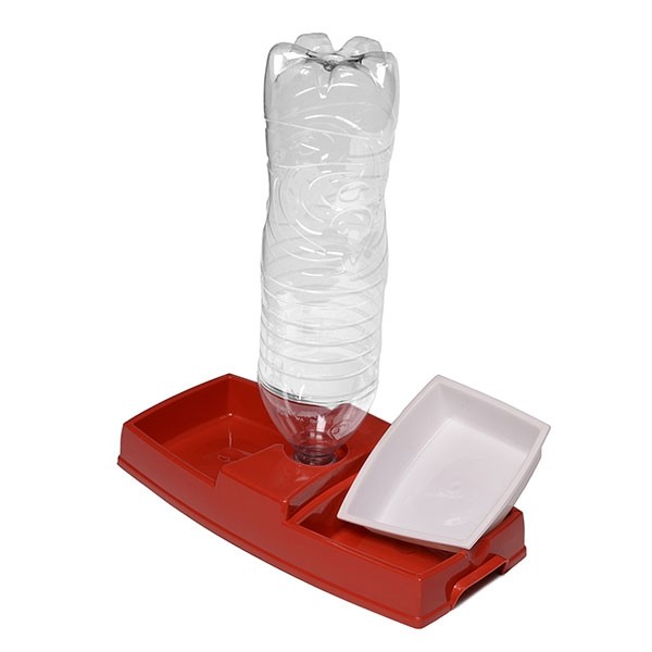 Comedouro e Bebedouro com Prato p/ Garrafa