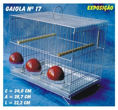 Gaiola de Canário Belga  N 17     3 comedouro