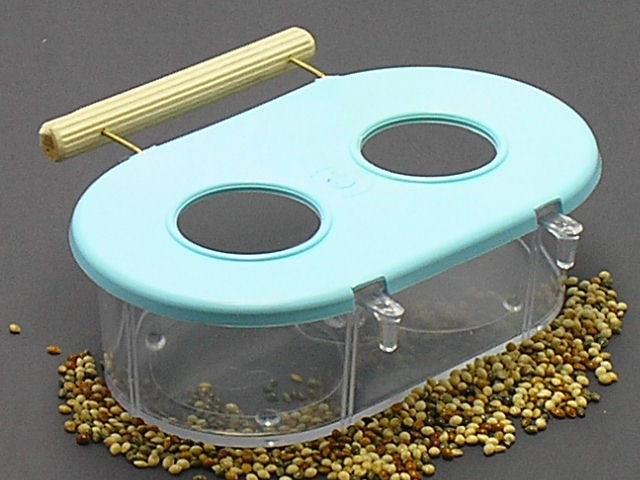 Comedouro 2 Furos Médio com Poleiro e Gancho