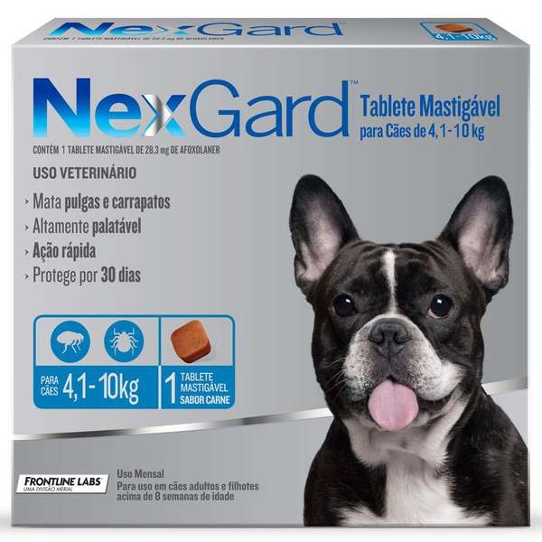 NexGard 28,3 mg para Cães de 4,1 a 10 Kg