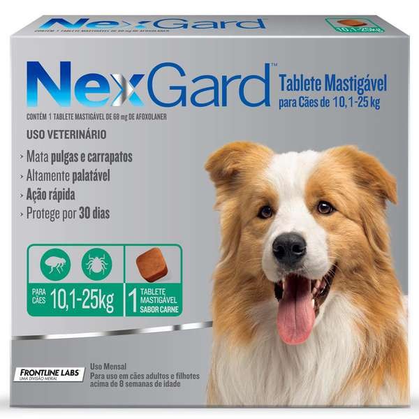 NexGard 68 mg para Cães de 10,1 a 25 Kg