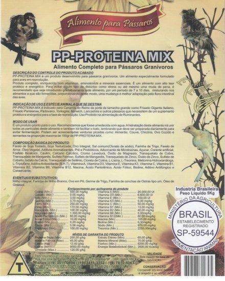 PP-Proteina Mix 5kg PROTEIN PÁSSAROS