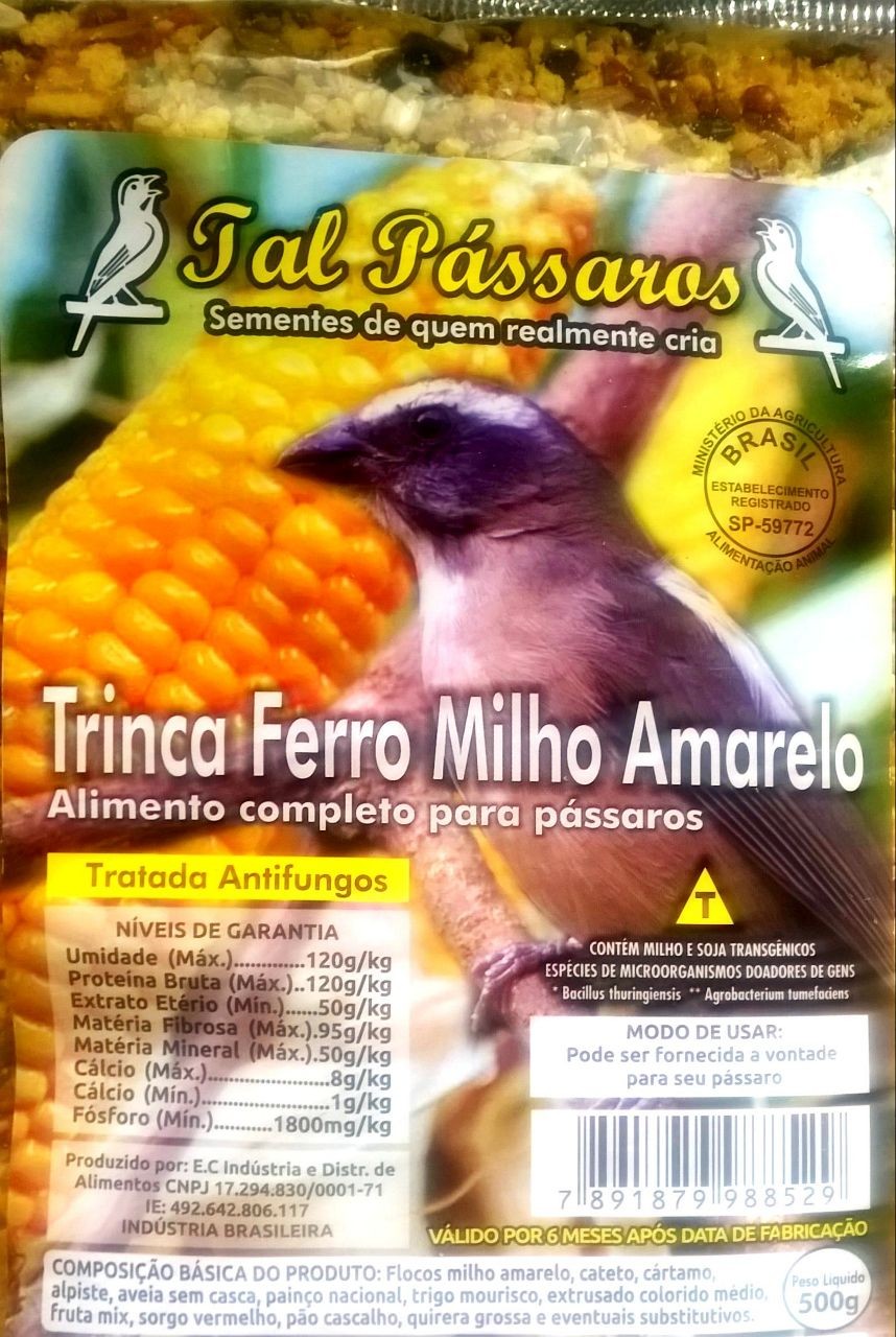 Tal Pássaros Trinca- Ferro Milho Amarelo 500g