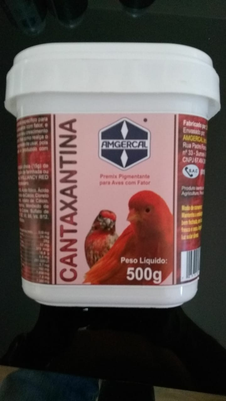 Cantaxantina 10% - 500g  - Importada Alemanha AMGERCAL